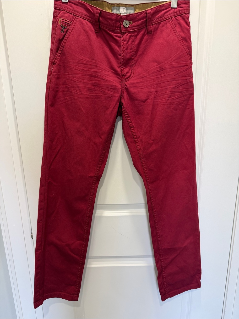 Tristan Men's Red Slim Jeans